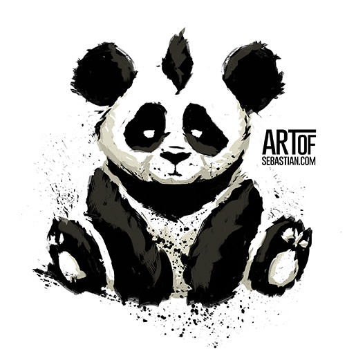 panda painting